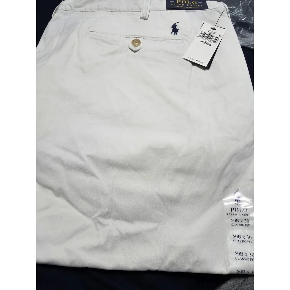 Polo Ralph Lauren Stretch Classic Fit Chino Khaki Pants Men's Size 50x30 NWT